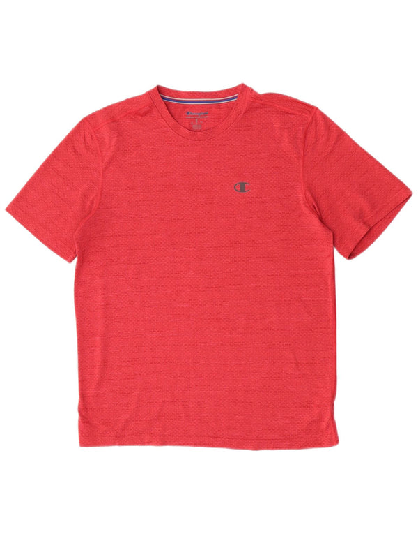 Champion Herre T-Shirt Top Medium Rød Polyester
