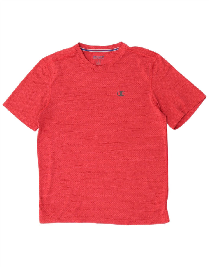 Champion Herre T-Shirt Top Medium Rød Polyester