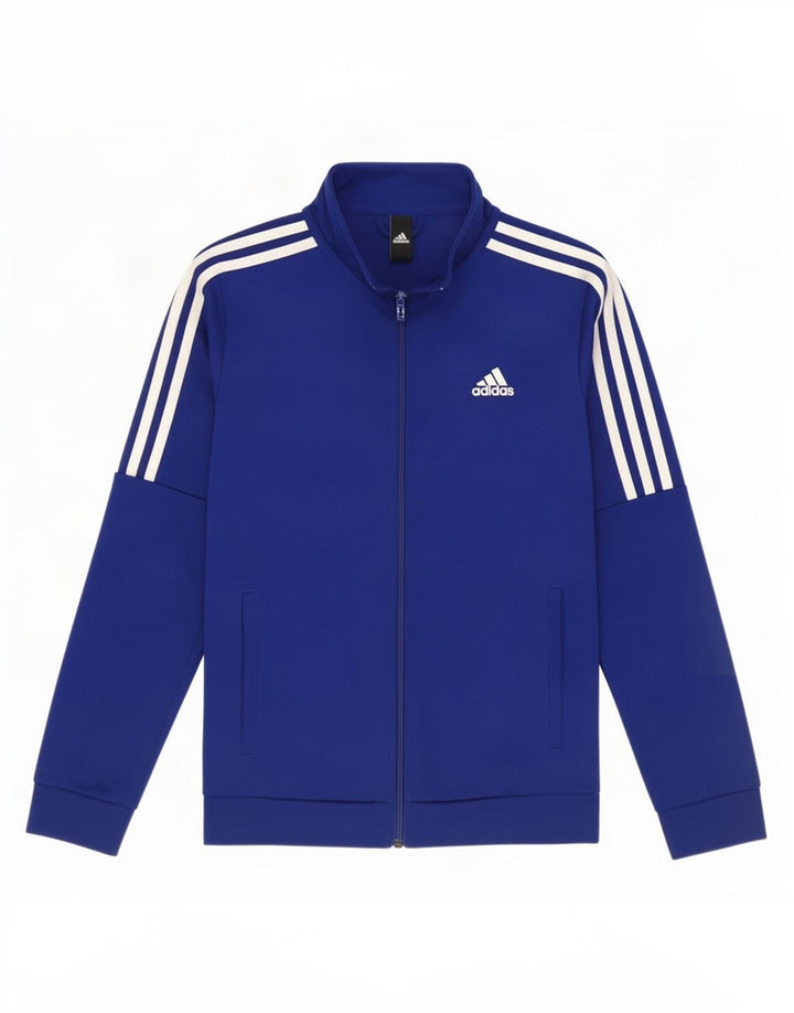 Adidas træningsdragt topjakke til kvinder UK 12/14 Medium Blue Polyester