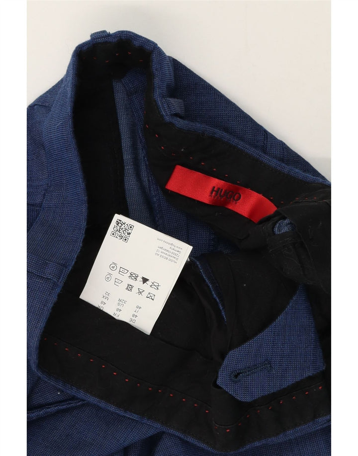 Hugo Boss Herre Lige Chinobukser IT 48 Medium W32 L28 Blå