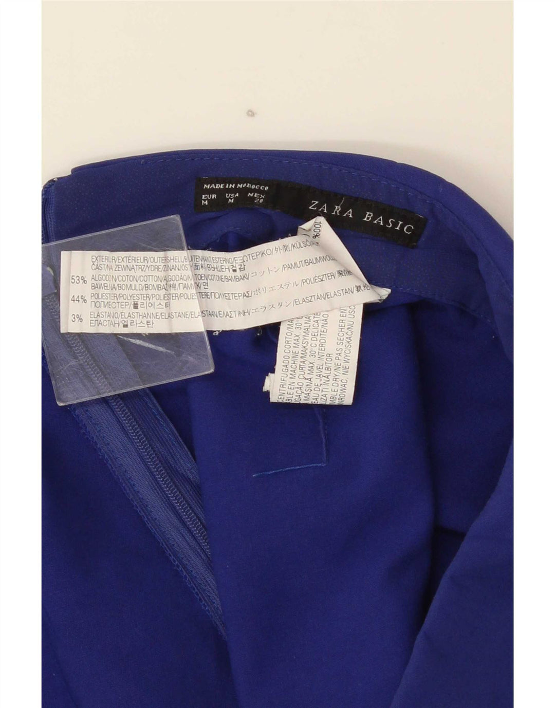 Zara Dameshorts Medium W28 Marineblå Bomuld