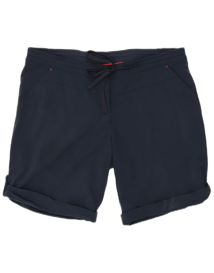 JACK WOLFSKIN Dame Chino Shorts UK 16 Large W36 Navy Blue Polyamid