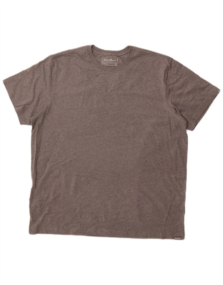 EDDIE BAUER Herre T-Shirt Top XL Grå Bomuld