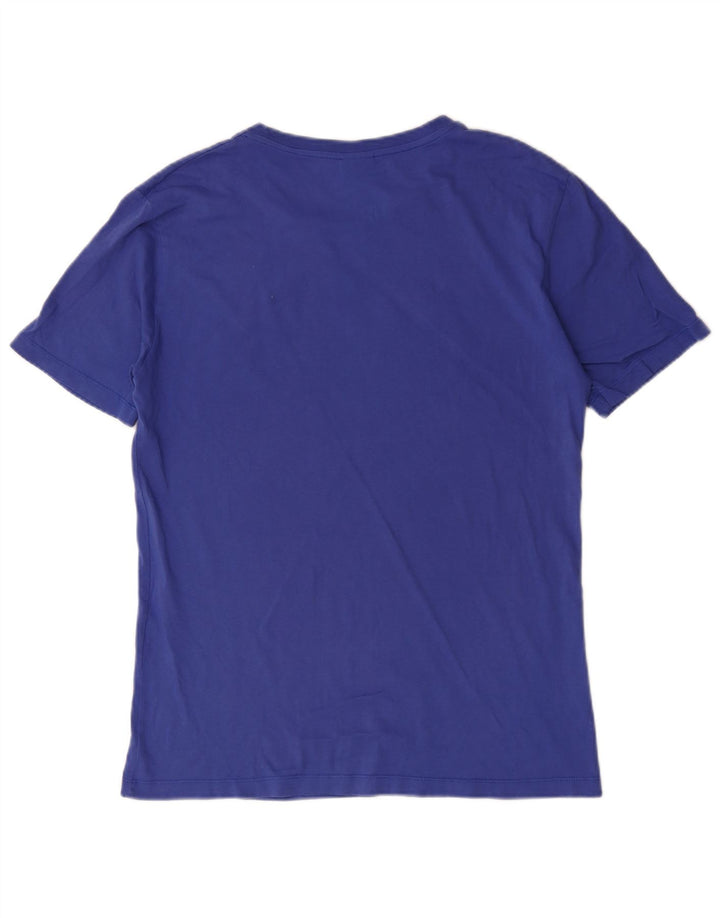 Gaelle Herre Grafisk T-Shirt Top Lille Blå