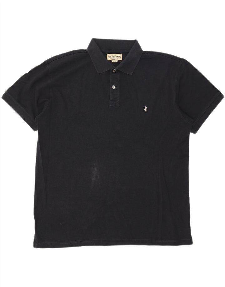 Marlboro Classics Polo Shirt til mænd 2XL Sort Bomuld