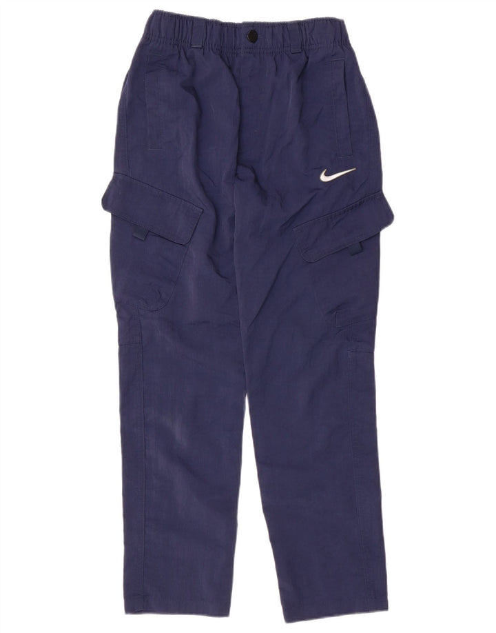 NIKE Boys Straight Cargo Trousers 10-11 Years Medium W24 L25 Navy Blue
