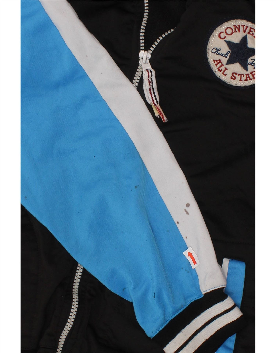 CONVERSE Træningsdragt topjakke til drenge 10-11 år Medium Sort Colourblock