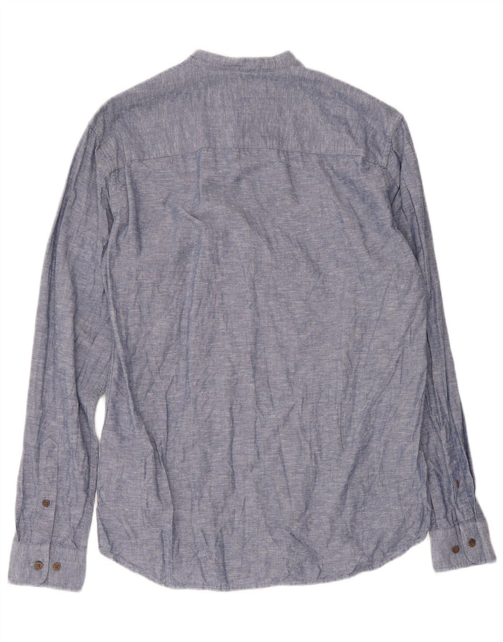 Jack & Jones Herre Slim Fit Pullover Shirt Medium Blue Flecked Bomuld