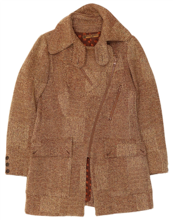 Daniel Hechter Dame Overfrakke UK 8 Small Brown Check