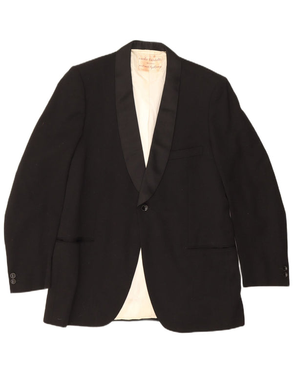 Vintage Herre 1 Knap Blazer Jacket UK 40 Large Black