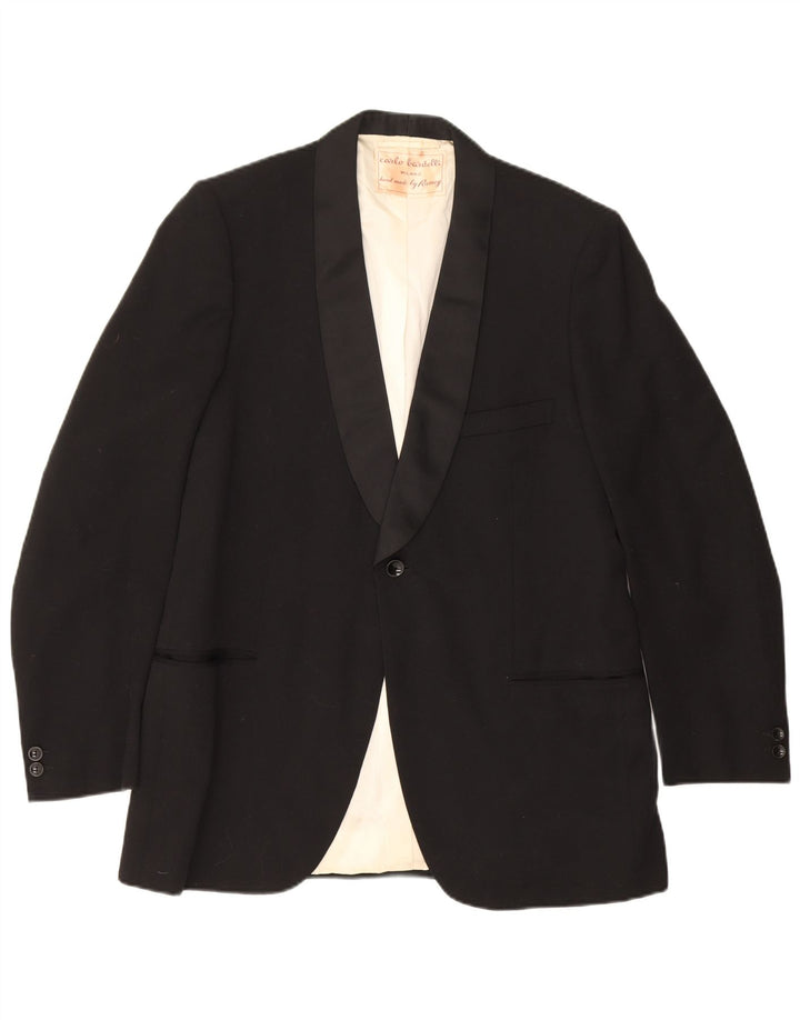 Vintage Herre 1 Knap Blazer Jacket UK 40 Large Black