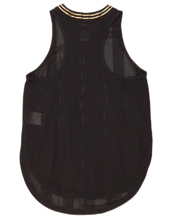 Nike Dame Dri Fit Vest Top UK 10 Small Black Nylon
