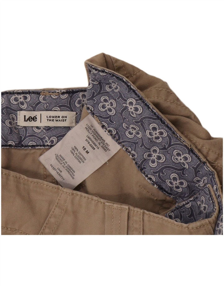 Lee Dame Cargo Shorts US 10 Large W34 Beige Bomuld