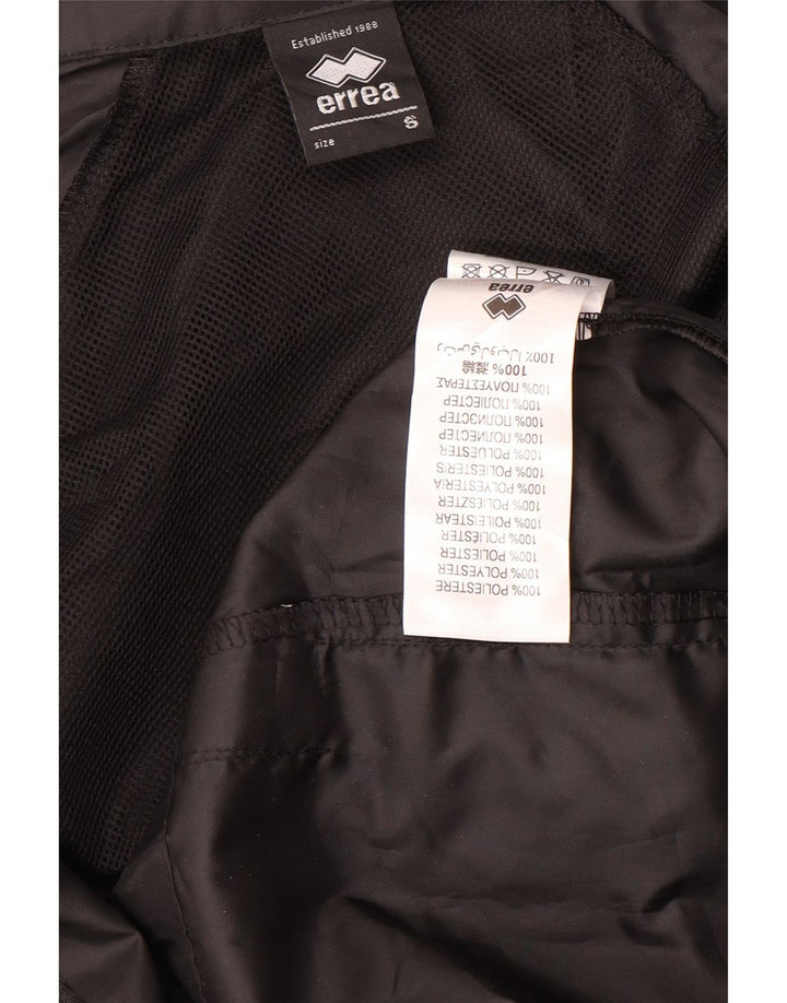 Errea Herre grafisk regnjakke UK 36 Lille sort polyester