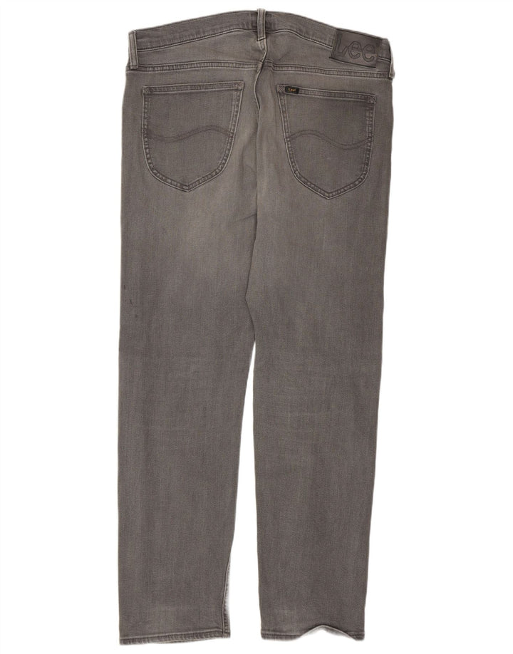Lee Mens Daren Zip Fly Slim Jeans W34 L30 Grå Bomuld