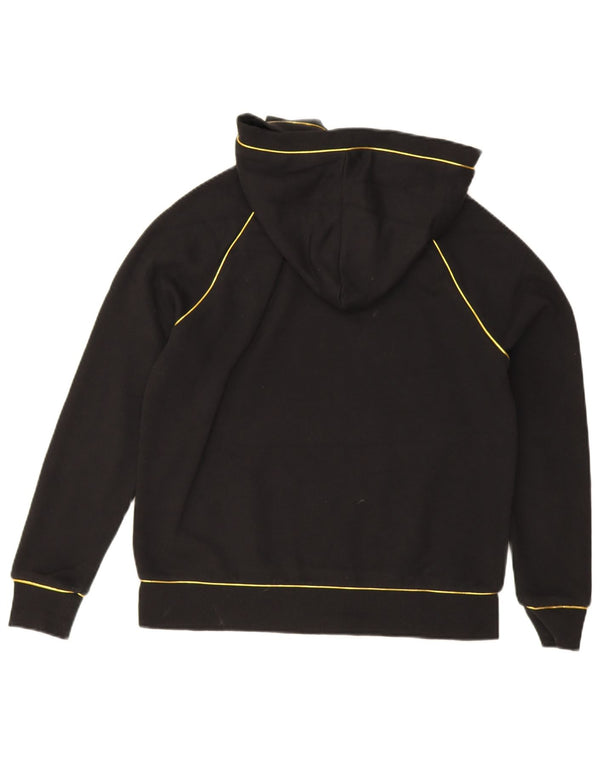 True Religion Womens Oversized Hoodie Jumper UK 6 XS Black Cotton