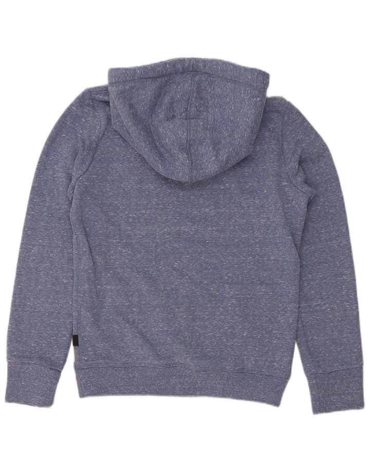 Superdry grafisk hættetrøjetrøje til kvinder UK 8 Small Blue Flecked Polyester