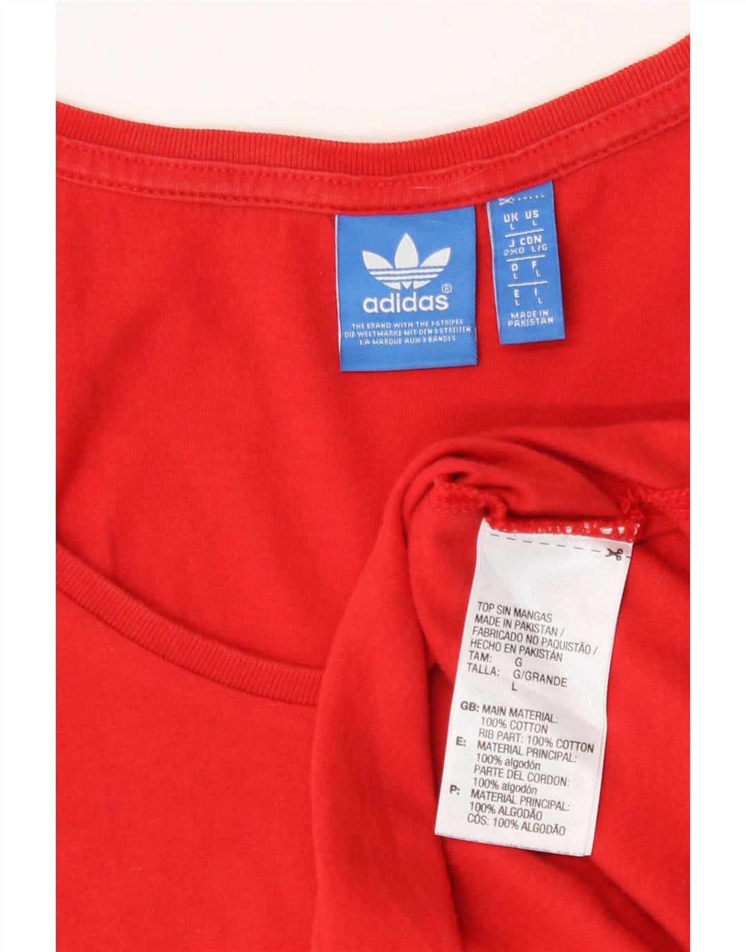 Adidas Herre Grafisk Vest Top Stor Rød Bomuld