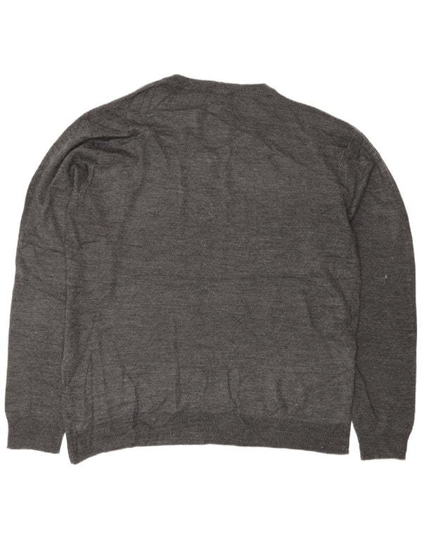 Pierre Cardin Herre V-hals sweater 4XL Grå Akryl