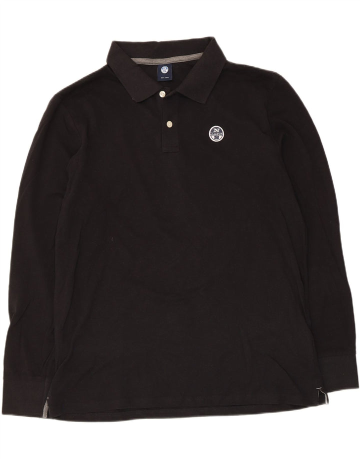 North Sails Langærmet herre poloshirt XL sort bomuld