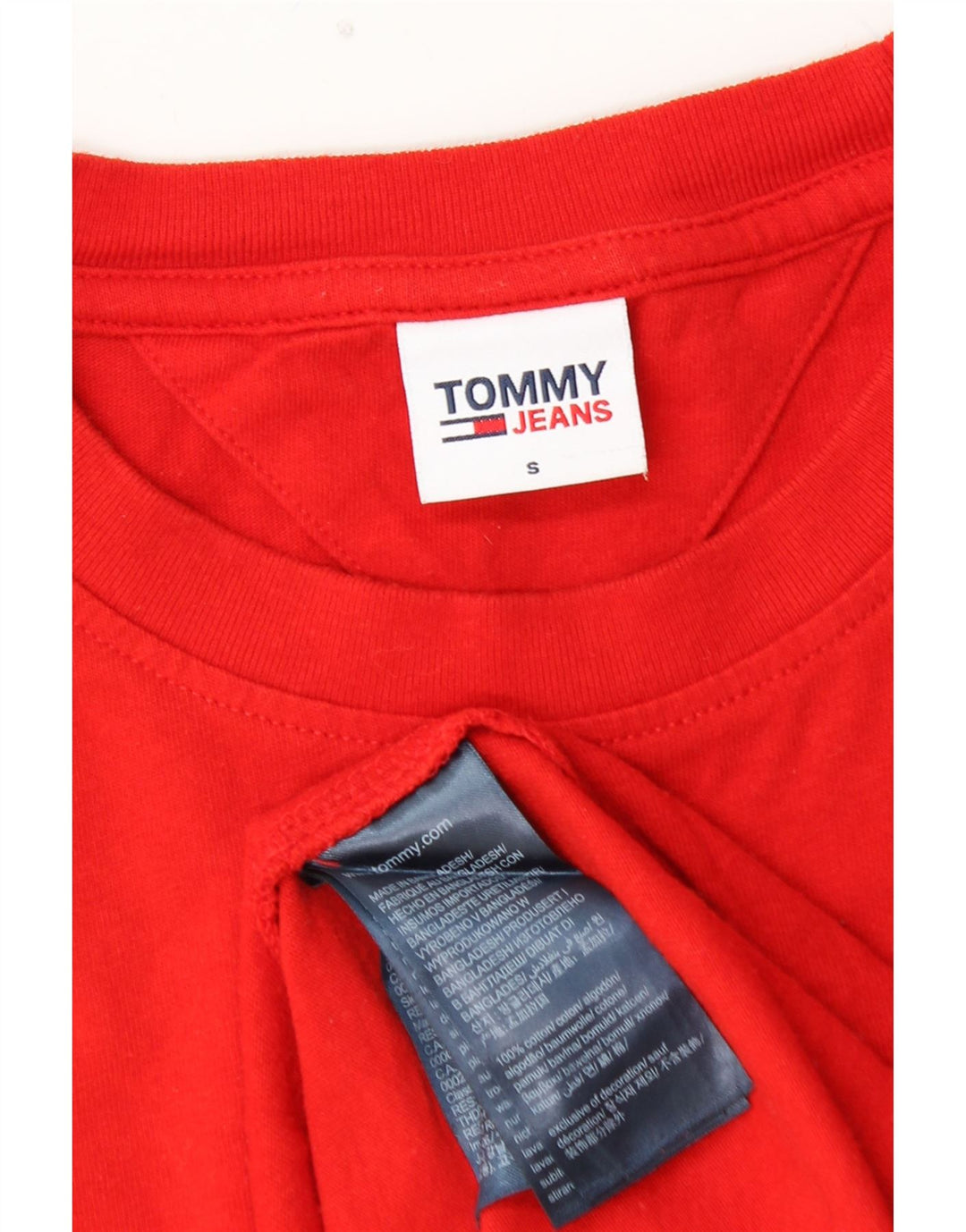 TOMMY HILFIGER Herre grafisk T-shirt Top Lille rød bomuld