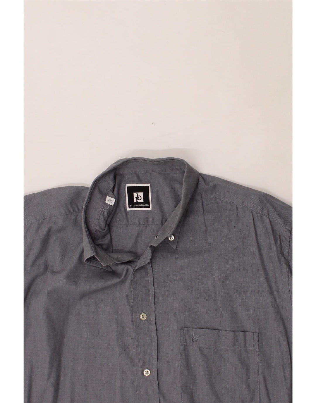 ROCCOBAROCCO Mens Shirt Size 16 1/2 42 Large Grey Cotton Vintage Roccobarocco and Second-Hand Roccobarocco from Messina Hembry 