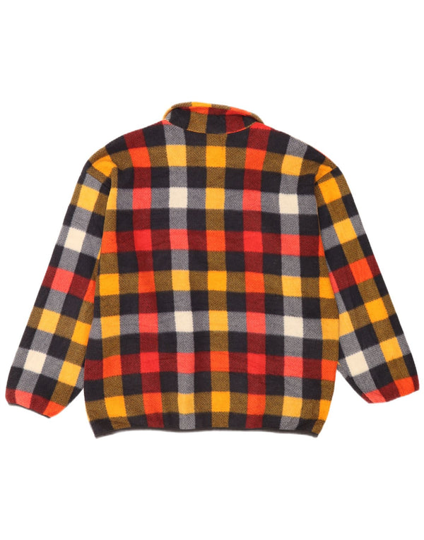 El Charro Herre lynlås hals fleece jumper XL flerfarvet ternet polyester
