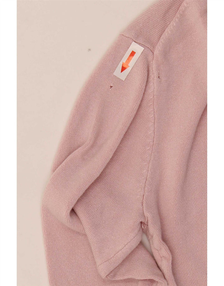 Zara Dame Roll Neck Jumper Sweater UK 10 Small Pink Viscose