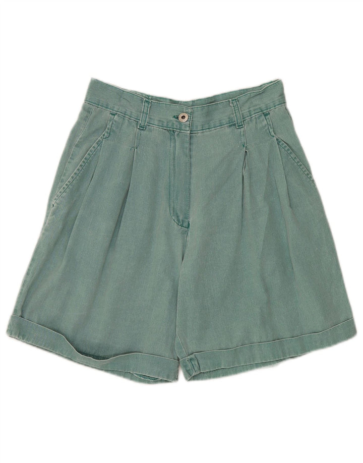 Mash Womens Pegged Casual Shorts IT 46 Large W32 Green Cotton