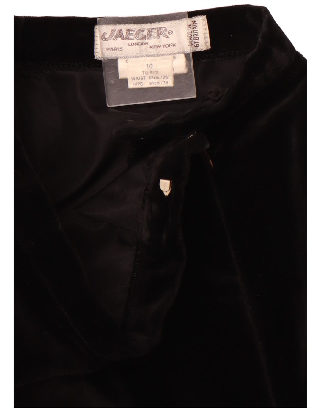 JAEGER Højtaljet Maxi-nederdel til kvinder UK 10 Small W24 Black Bomuld