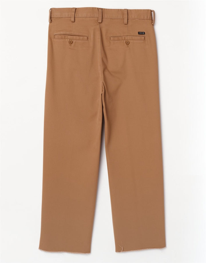Izod Herre Pegged Cropped Trousers W32 L25 Beige Bomuld