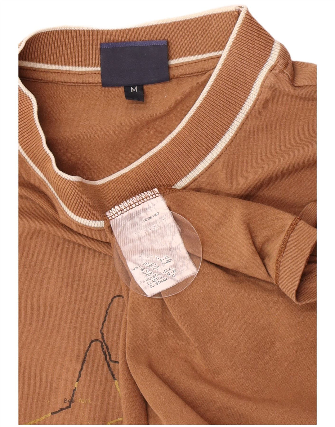 Trussardi Jeans Herre grafisk top Langærmet medium brun bomuld