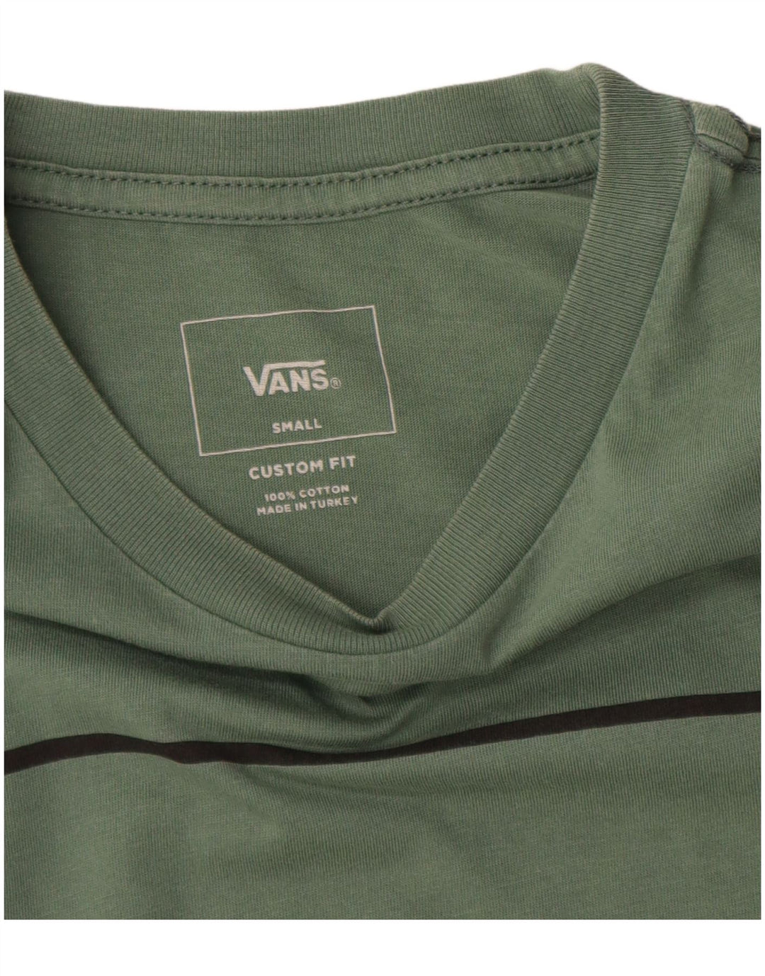 VANS Herre Custom Fit grafisk T-shirt top lille grøn bomuld