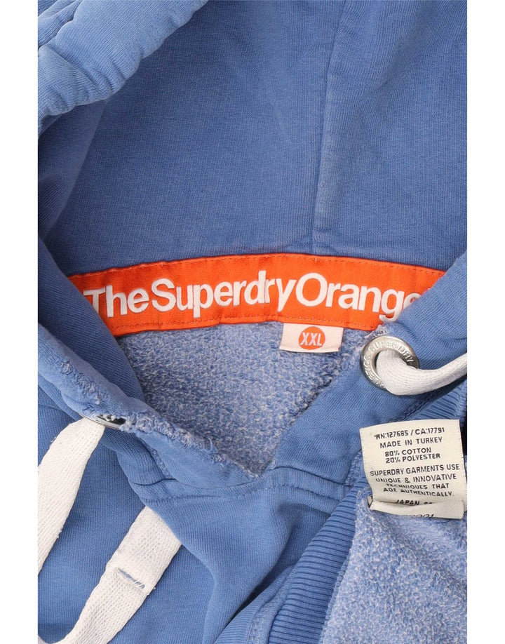 Superdry Hættetrøje til mænd 2XL Blå bomuld