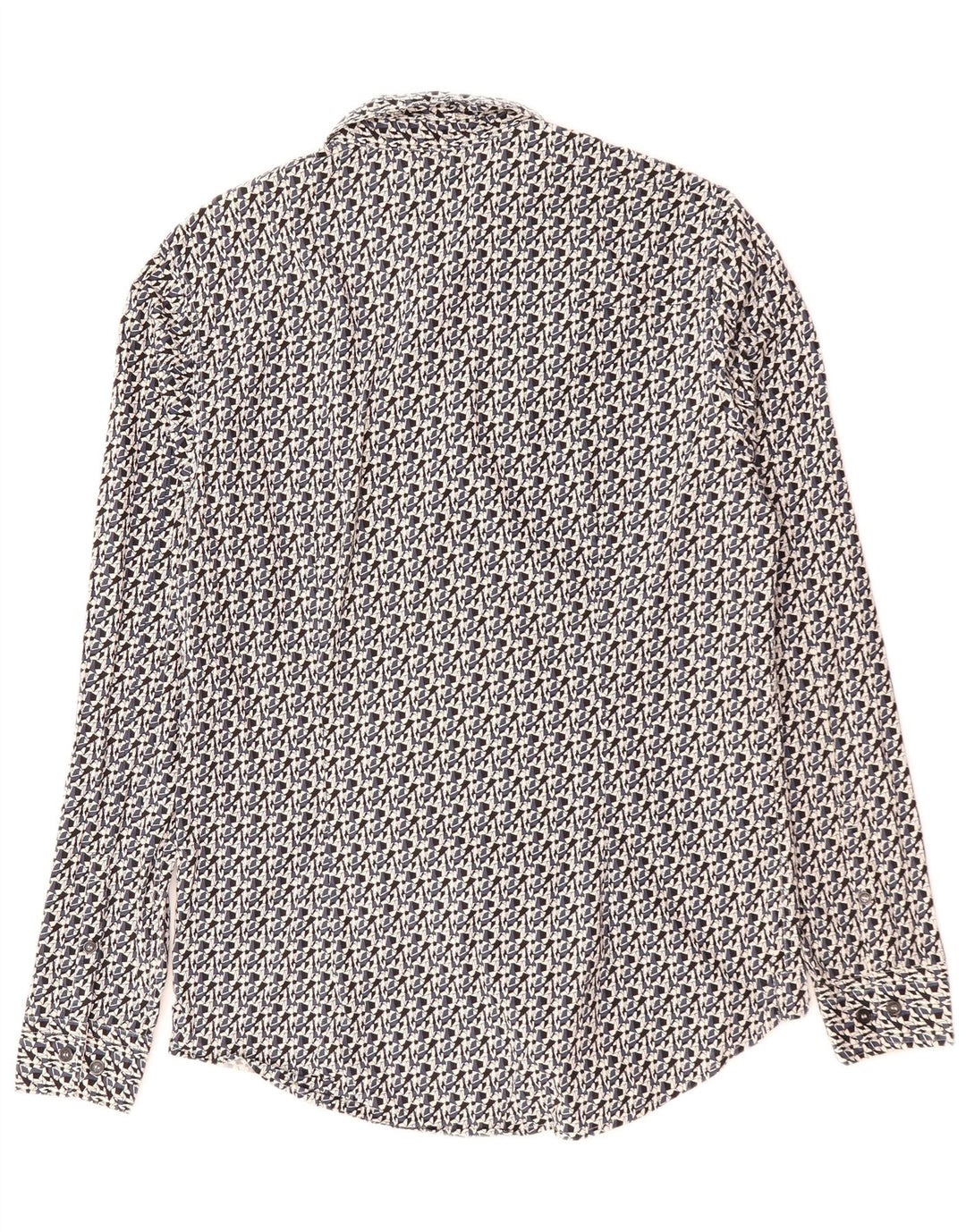 CALVIN KLEIN JEANS Herre Slim Fit skjorte Medium Sort Geometrisk Bomuld