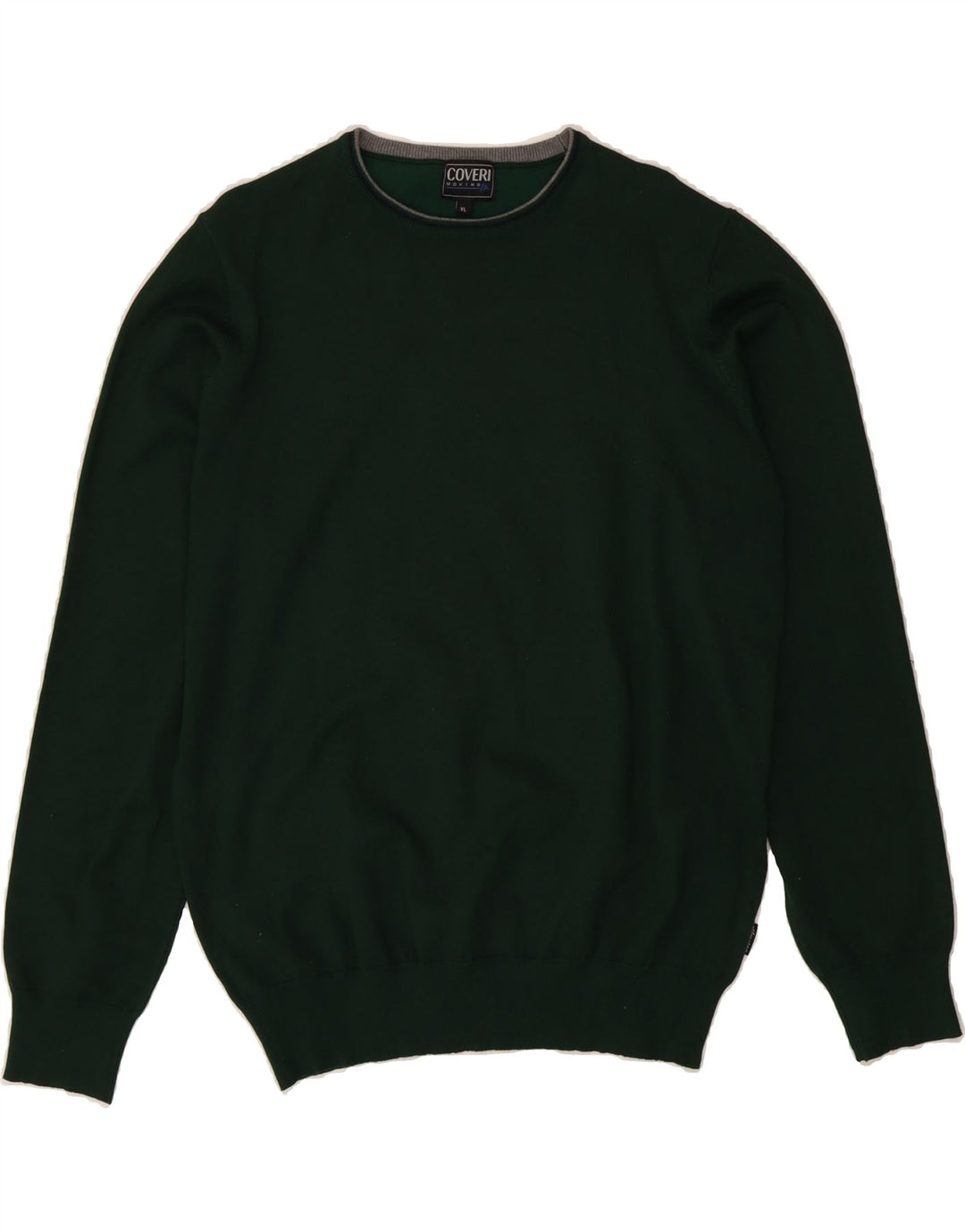 COVERI Mens Crew Neck Jumper Sweater XL Green Viscose Vintage Coveri and Second-Hand Coveri from Messina Hembry 