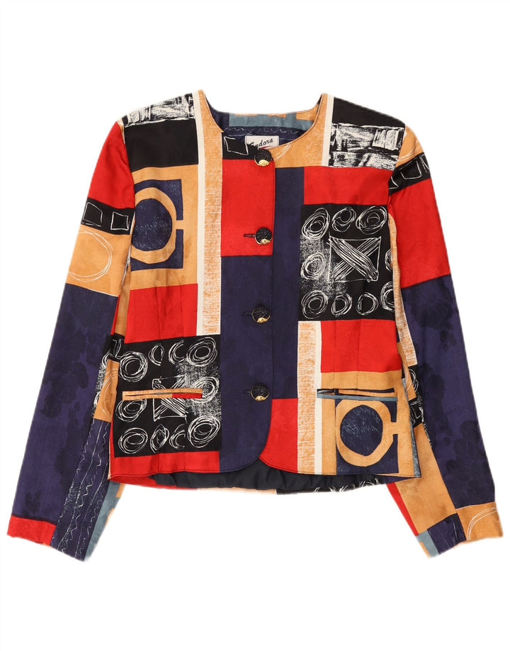 Endora Dame 4-knaps blazerjakke UK 12 Medium Flerfarvet Patchwork