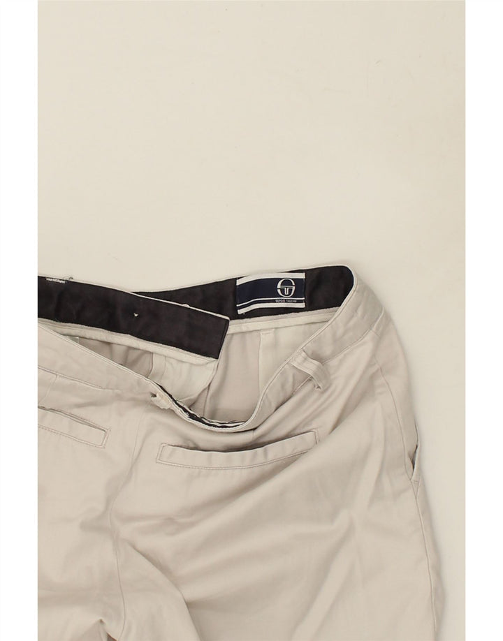 SERGIO TACCHINI Womens Straight Chino Trousers W30 L31 Grey Cotton | Vintage Sergio Tacchini | Thrift | Second-Hand Sergio Tacchini | Used Clothing | Messina Hembry 