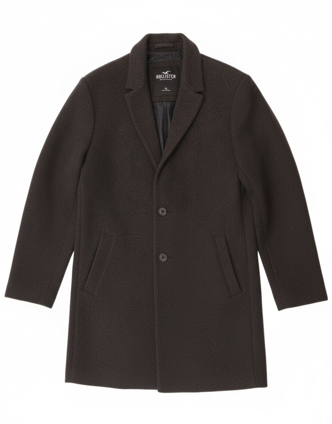 Hollister Herre Overfrakke UK 42 XL Grå Polyester