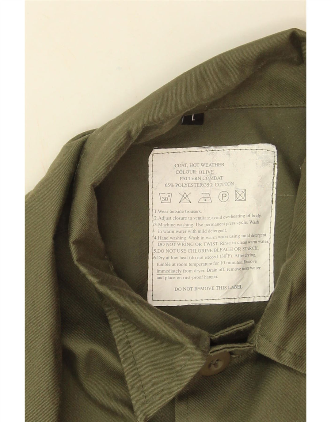 Vintage Herre Utility Jacket UK 40 Large Khaki Polyester