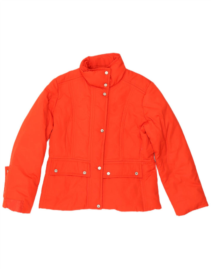 TOMMY HILFIGER Polstret jakke til kvinder UK 14 Stor orange polyester