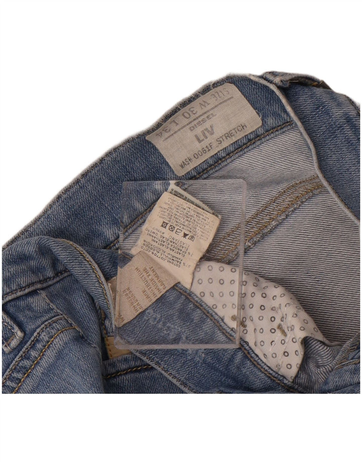 Diesel Dame Liv Slim Jeans W30 L30 Blå Bomuld