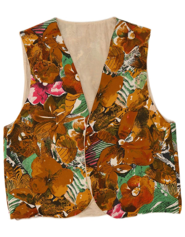 Vintage vest til mænd Medium flerfarvet blomster