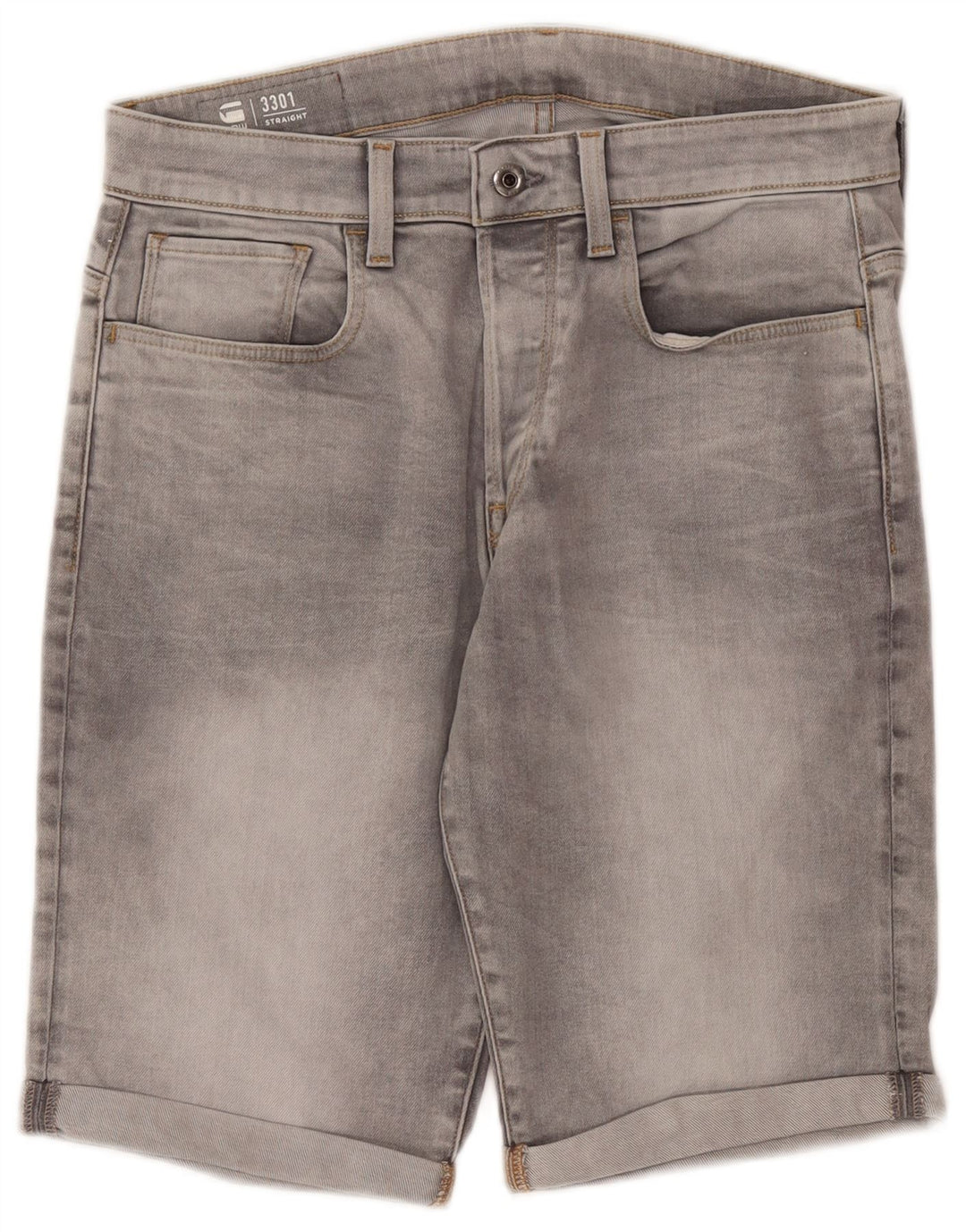 G-Star Herre 3301 denimshorts W31 Mellemgrå bomuld
