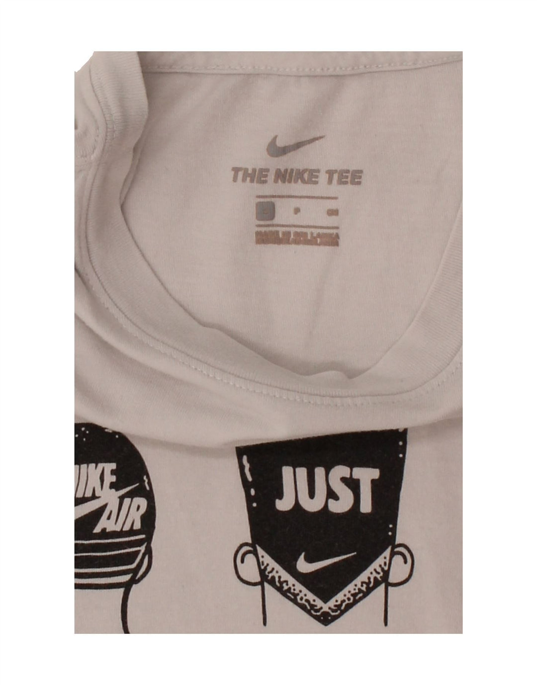 NIKE Mens Graphic T-Shirt Top Small Off White Cotton Vintage Nike and Second-Hand Nike from Messina Hembry 