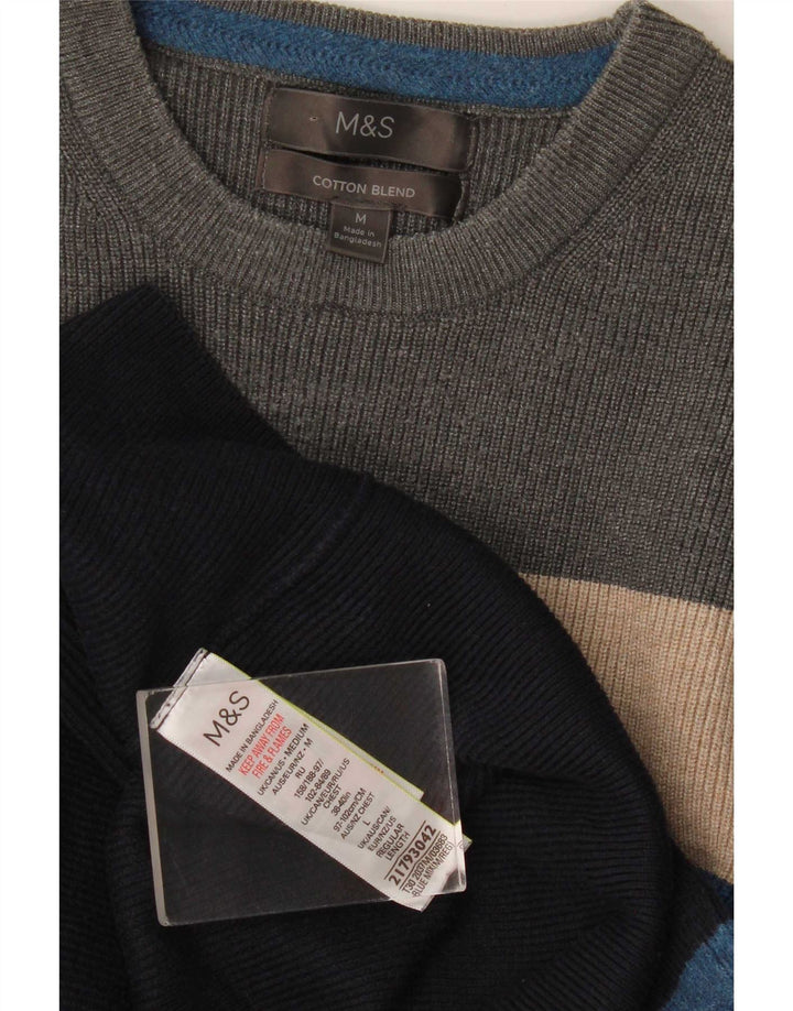 Marks & Spencer Herre sweater med rund hals, medium flerfarvet
