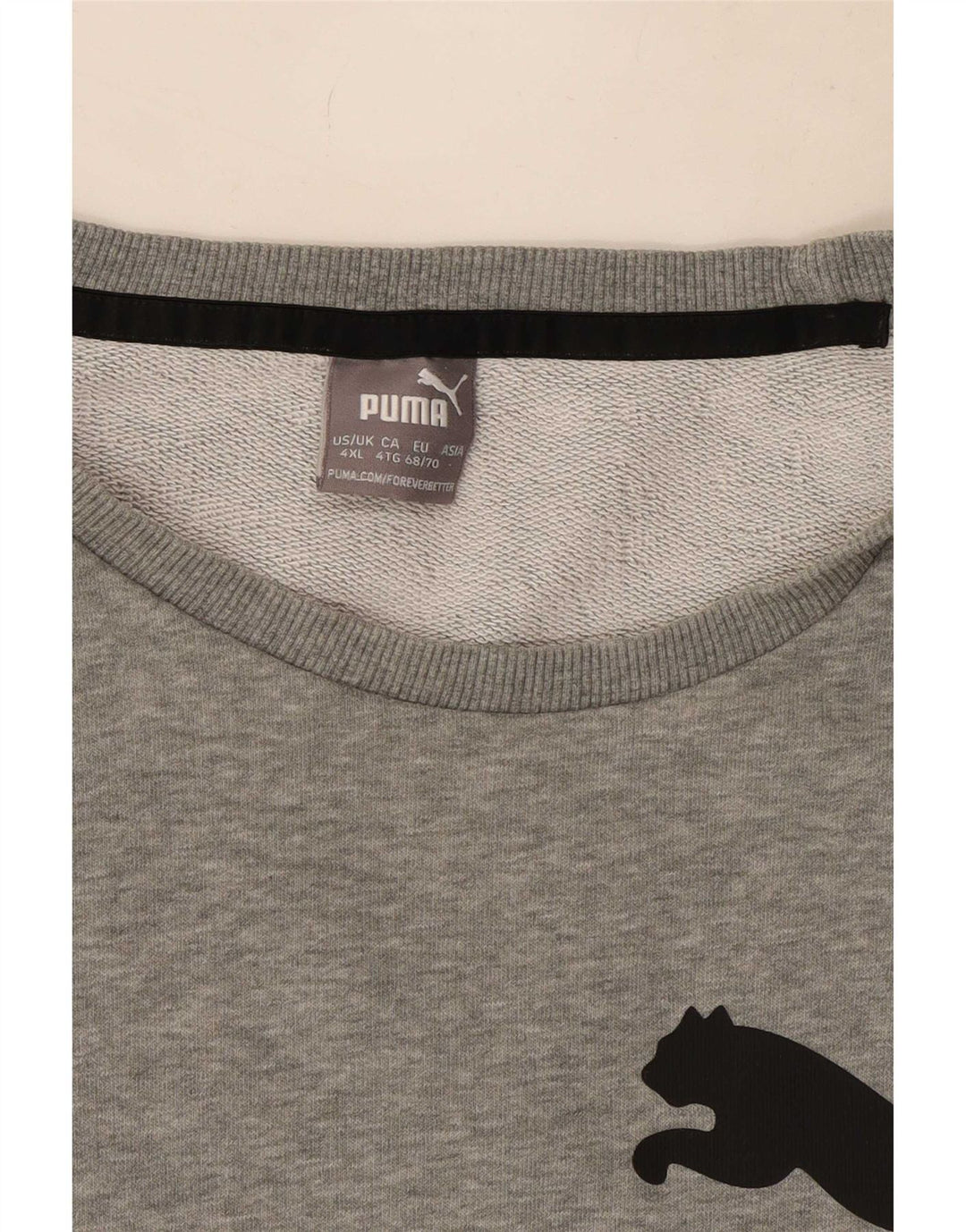 Puma Herre Grafisk Sweatshirt Jumper 4XL Grå Flecked Bomuld