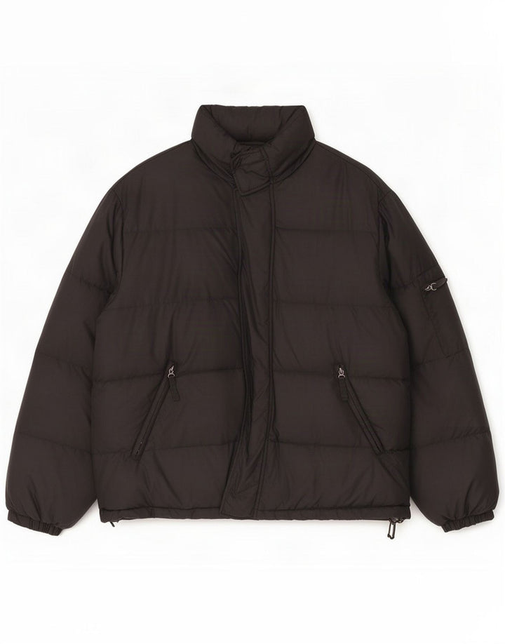 Vintage polstret jakke til mænd IT 50 XL Sort polyamid