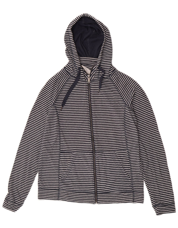 Mountain Warehouse Dame Hættetrøje Sweater UK 14 Stor Navy Blue Stribet