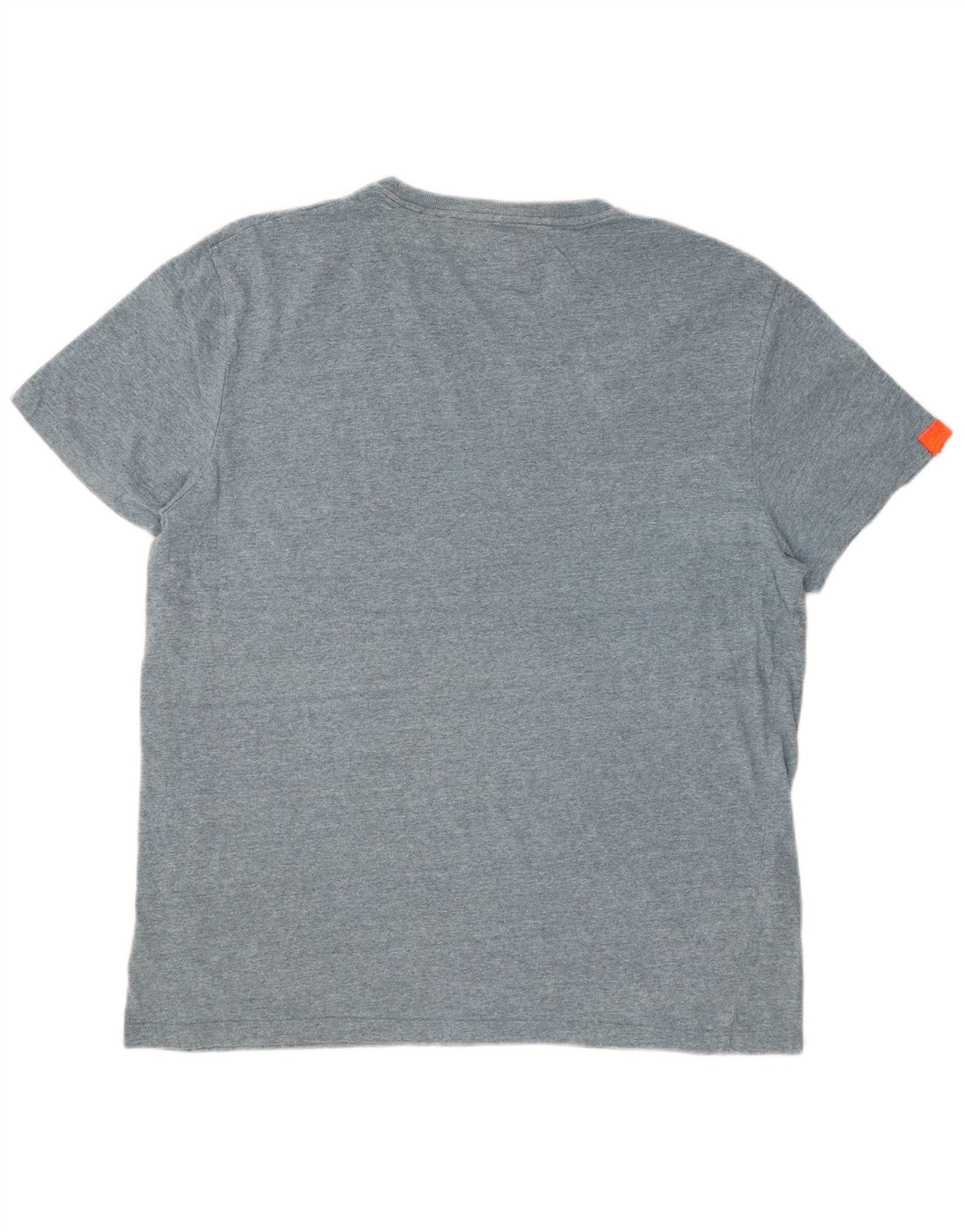 SUPERDRY Herre T-Shirt Top 2XL Blå Flecked Bomuld